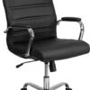 High Back Black Leather Executive Swivel Chair With Chrome Base And Arms - By Flash Furniture - Madison Seating -Executive Chairs Sales High Back Black Leather Executive Swivel Chair with Chrome Base and Arms by Flash Furniture