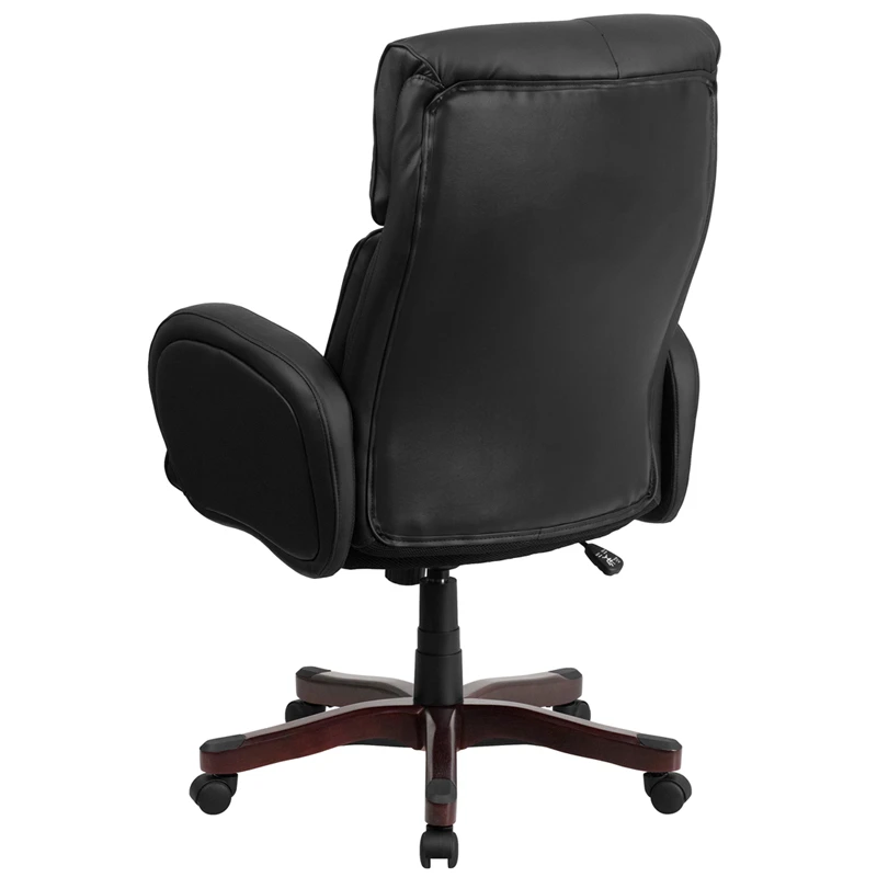 High Back Black Leather Executive Swivel Chair With Fully Upholstered Arms - By Flash Furniture - Madison Seating 5 High Back Black Leather Executive Swivel Chair With Fully Upholstered Arms - By Flash Furniture - Madison Seating - Image 3