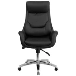High Back Black Leather Executive Swivel Chair With Lumbar Pillow And Arms - By Flash Furniture - Madison Seating -Executive Chairs Sales High Back Black Leather Executive Swivel Chair with Lumbar Pillow and Arms by Flash Furniture 3