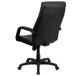 High Back Black Leather Executive Swivel Chair With Memory Foam Padding With Arms - By Flash Furniture - Madison Seating -Executive Chairs Sales High Back Black Leather Executive Swivel Chair with Memory Foam Padding with Arms by Flash Furniture 2