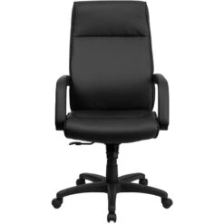 High Back Black Leather Executive Swivel Chair With Memory Foam Padding With Arms - By Flash Furniture - Madison Seating -Executive Chairs Sales High Back Black Leather Executive Swivel Chair with Memory Foam Padding with Arms by Flash Furniture 3