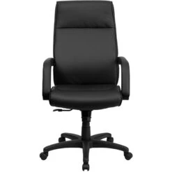 High Back Black Leather Executive Swivel Chair With Memory Foam Padding With Arms - By Flash Furniture - Madison Seating -Executive Chairs Sales High Back Black Leather Executive Swivel Chair with Memory Foam Padding with Arms by Flash Furniture 4