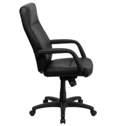 High Back Black Leather Executive Swivel Chair With Memory Foam Padding With Arms - By Flash Furniture - Madison Seating -Executive Chairs Sales High Back Black Leather Executive Swivel Chair with Memory Foam Padding with Arms by Flash Furniture 5