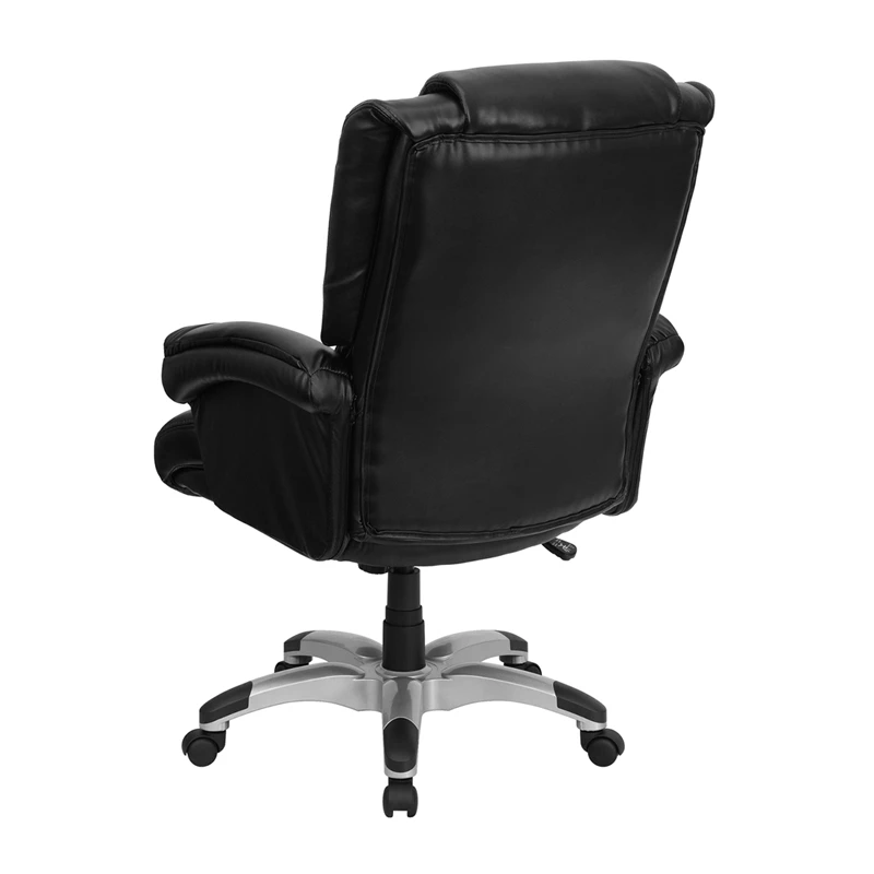 High Back Black Leather OverStuffed Executive Swivel Chair With Fully Upholstered Arms - By Flash Furniture - Madison Seating 5 High Back Black Leather OverStuffed Executive Swivel Chair With Fully Upholstered Arms - By Flash Furniture - Madison Seating - Image 3