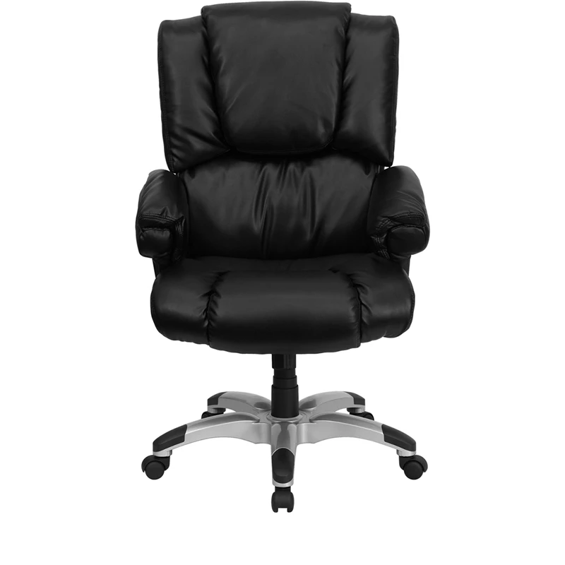 High Back Black Leather OverStuffed Executive Swivel Chair With Fully Upholstered Arms - By Flash Furniture - Madison Seating 7 High Back Black Leather OverStuffed Executive Swivel Chair With Fully Upholstered Arms - By Flash Furniture - Madison Seating - Image 5