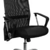 High Back Black Leather And Mesh Swivel Task Chair With Arms - By Flash Furniture - Madison Seating -Executive Chairs Sales High Back Black Leather and Mesh Swivel Task Chair with Arms by Flash Furniture