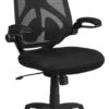 High Back Black Mesh Executive Swivel Chair With Adjustable Lumbar, 2-Paddle Control And Flip-Up Arms - By Flash Furniture - Madison Seating -Executive Chairs Sales High Back Black Mesh Executive Swivel Chair with Adjustable Lumbar 2 Paddle Control and Flip Up Arms by Flash Furniture