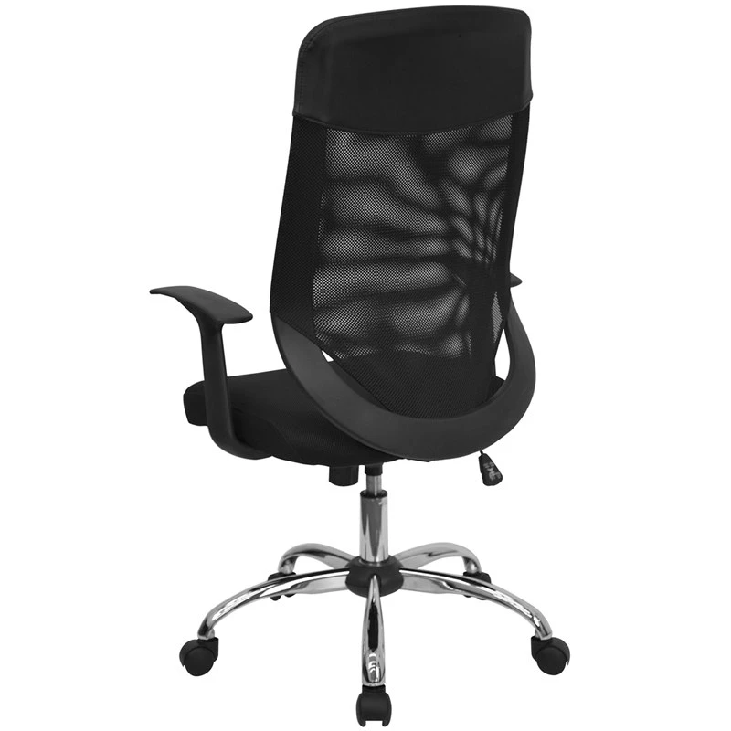 High Back Black Mesh Executive Swivel Chair With Arms - By Flash Furniture - Madison Seating 6 High Back Black Mesh Executive Swivel Chair With Arms - By Flash Furniture - Madison Seating - Image 4