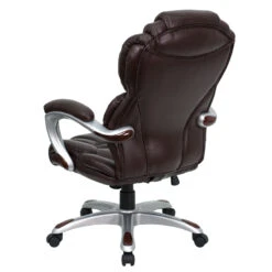 High Back Brown Leather Executive Swivel Chair With Arms - By Flash Furniture - Madison Seating -Executive Chairs Sales High Back Brown Leather Executive Swivel Chair with Arms by Flash Furniture 2