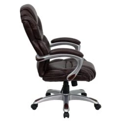 High Back Brown Leather Executive Swivel Chair With Arms - By Flash Furniture - Madison Seating -Executive Chairs Sales High Back Brown Leather Executive Swivel Chair with Arms by Flash Furniture 4