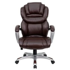 High Back Brown Leather Executive Swivel Chair With Arms - By Flash Furniture - Madison Seating -Executive Chairs Sales High Back Brown Leather Executive Swivel Chair with Arms by Flash Furniture 6