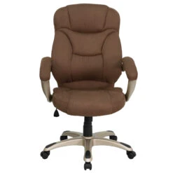 High Back Brown Microfiber Contemporary Executive Swivel Chair With Arms - By Flash Furniture - Madison Seating -Executive Chairs Sales High Back Brown Microfiber Contemporary Executive Swivel Chair with Arms by Flash Furniture 4
