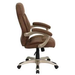 High Back Brown Microfiber Contemporary Executive Swivel Chair With Arms - By Flash Furniture - Madison Seating -Executive Chairs Sales High Back Brown Microfiber Contemporary Executive Swivel Chair with Arms by Flash Furniture 6