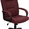 High Back Burgundy Fabric Executive Swivel Chair With Arms - By Flash Furniture - Madison Seating -Executive Chairs Sales High Back Burgundy Fabric Executive Swivel Chair with Arms by Flash Furniture