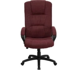 High Back Burgundy Fabric Executive Swivel Chair With Arms - By Flash Furniture - Madison Seating -Executive Chairs Sales High Back Burgundy Fabric Executive Swivel Chair with Arms by Flash Furniture 5