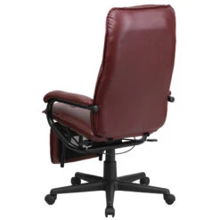 High Back Burgundy Leather Executive Reclining Swivel Chair With Arms - By Flash Furniture - Madison Seating -Executive Chairs Sales High Back Burgundy Leather Executive Reclining Swivel Chair with Arms by Flash Furniture 2
