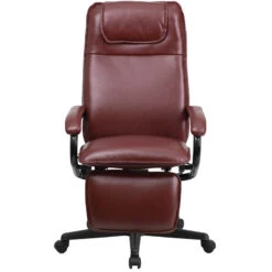 High Back Burgundy Leather Executive Reclining Swivel Chair With Arms - By Flash Furniture - Madison Seating -Executive Chairs Sales High Back Burgundy Leather Executive Reclining Swivel Chair with Arms by Flash Furniture 3