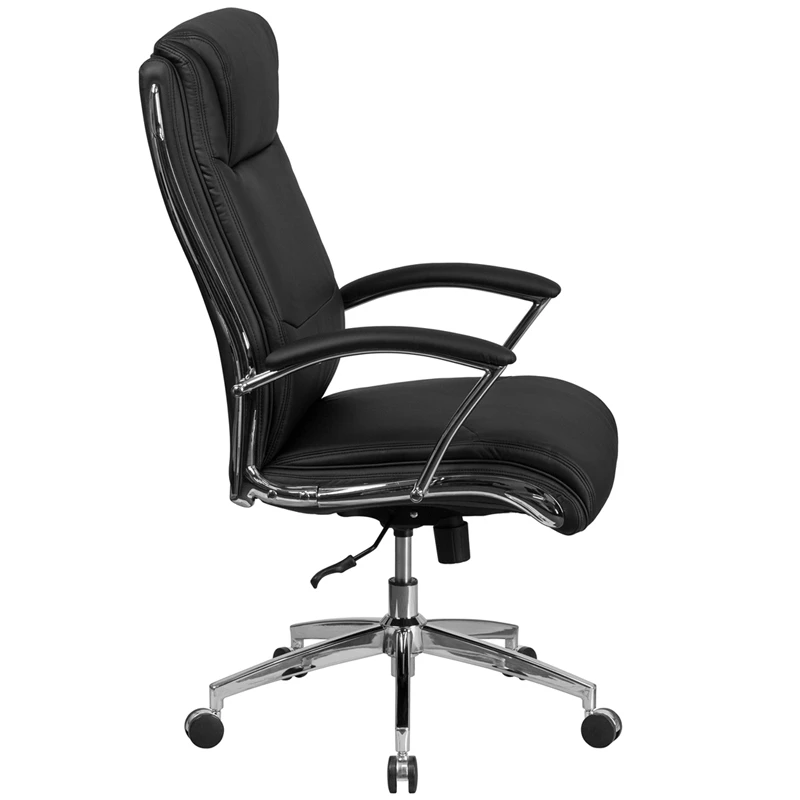 High Back Designer Black Leather Executive Swivel Chair With Chrome Base And Arms - By Flash Furniture - Madison Seating 4 High Back Designer Black Leather Executive Swivel Chair With Chrome Base And Arms - By Flash Furniture - Madison Seating - Image 2