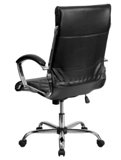 High Back Designer Black Leather Executive Swivel Chair With Chrome Base And Arms - By Flash Furniture - Madison Seating 14 High Back Designer Black Leather Executive Swivel Chair With Chrome Base And Arms - By Flash Furniture - Madison Seating -Executive Chairs Sales High Back Designer Black Leather Executive Swivel Chair with Chrome Base and Arms by Flash Furniture 5