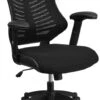 High Back Designer Black Mesh Executive Swivel Chair With Adjustable Arms - By Flash Furniture - Madison Seating 2 High Back Designer Black Mesh Executive Swivel Chair With Adjustable Arms - By Flash Furniture - Madison Seating -Executive Chairs Sales High Back Designer Black Mesh Executive Swivel Chair with Adjustable Arms by Flash Furniture
