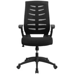 High Back Designer Black Mesh Executive Swivel Chair With Height Adjustable Flip-Up Arms - By Flash Furniture - Madison Seating -Executive Chairs Sales High Back Designer Black Mesh Executive Swivel Chair with Height Adjustable Flip Up Arms by Flash Furniture 3