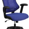 High Back Designer Blue Mesh Executive Swivel Chair With Adjustable Arms - By Flash Furniture - Madison Seating 1 High Back Designer Blue Mesh Executive Swivel Chair With Adjustable Arms - By Flash Furniture - Madison Seating -Executive Chairs Sales High Back Designer Blue Mesh Executive Swivel Chair with Adjustable Arms by Flash Furniture