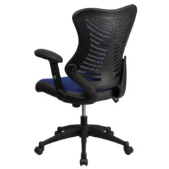 High Back Designer Blue Mesh Executive Swivel Chair With Adjustable Arms - By Flash Furniture - Madison Seating -Executive Chairs Sales High Back Designer Blue Mesh Executive Swivel Chair with Adjustable Arms by Flash Furniture 2