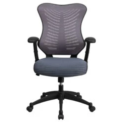 High Back Designer Gray Mesh Executive Swivel Chair With Adjustable Arms - By Flash Furniture - Madison Seating -Executive Chairs Sales High Back Designer Gray Mesh Executive Swivel Chair with Adjustable Arms by Flash Furniture 3