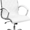 High Back Designer White Leather Executive Swivel Chair With Chrome Base And Arms - By Flash Furniture - Madison Seating -Executive Chairs Sales High Back Designer White Leather Executive Swivel Chair with Chrome Base and Arms by Flash Furniture