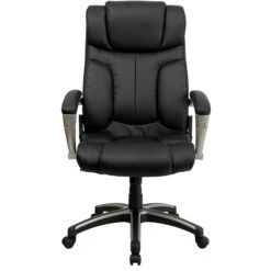 High Back Folding Black Leather Executive Swivel Chair With Arms - By Flash Furniture - Madison Seating -Executive Chairs Sales High Back Folding Black Leather Executive Swivel Chair with Arms by Flash Furniture 3