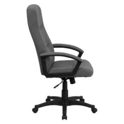 High Back Gray Fabric Executive Swivel Chair With Arms - By Flash Furniture - Madison Seating -Executive Chairs Sales High Back Gray Fabric Executive Swivel Chair with Arms by Flash Furniture 2