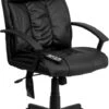 High Back Massaging Black Leather Executive Swivel Chair With Arms - By Flash Furniture - Madison Seating -Executive Chairs Sales High Back Massaging Black Leather Executive Swivel Chair with Arms by Flash Furniture