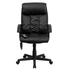 High Back Massaging Black Leather Executive Swivel Chair With Arms - By Flash Furniture - Madison Seating -Executive Chairs Sales High Back Massaging Black Leather Executive Swivel Chair with Arms by Flash Furniture 3