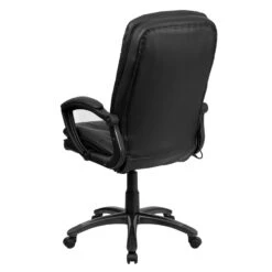High Back Massaging Black Leather Executive Swivel Chair With Arms - By Flash Furniture - Madison Seating -Executive Chairs Sales High Back Massaging Black Leather Executive Swivel Chair with Arms by Flash Furniture 5 1