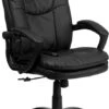 High Back Massaging Black Leather Executive Swivel Chair With Arms - By Flash Furniture - Madison Seating -Executive Chairs Sales High Back Massaging Black Leather Executive Swivel Chair with Arms by Flash Furniture 7