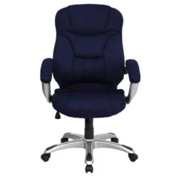 High Back Navy Blue Microfiber Contemporary Executive Swivel Chair With Arms - By Flash Furniture - Madison Seating -Executive Chairs Sales High Back Navy Blue Microfiber Contemporary Executive Swivel Chair with Arms by Flash Furniture 6