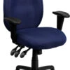 High Back Navy Fabric Multifunction Ergonomic Executive Swivel Chair With Adjustable Arms - By Flash Furniture - Madison Seating
