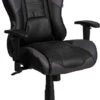 High Back Storm Gray Executive Gaming-Racing Swivel Chair With Comfort Coil Seat Springs And Gray Base - By Flash Furniture - Madison Seating