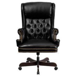 High Back Traditional Tufted Black Leather Executive Swivel Chair With Arms - By Flash Furniture - Madison Seating -Executive Chairs Sales High Back Traditional Tufted Black Leather Executive Swivel Chair with Arms by Flash Furniture 3 2