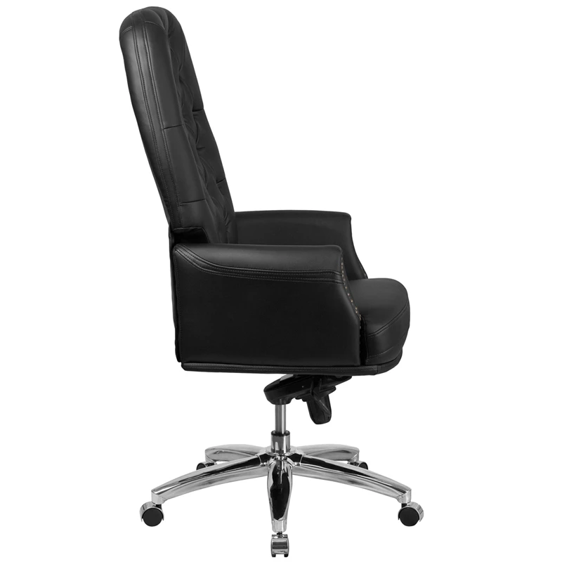 High Back Traditional Tufted Black Leather Multifunction Executive Swivel Chair With Arms - By Flash Furniture - Madison Seating 4 High Back Traditional Tufted Black Leather Multifunction Executive Swivel Chair With Arms - By Flash Furniture - Madison Seating - Image 2