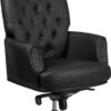 High Back Traditional Tufted Black Leather Multifunction Executive Swivel Chair With Arms - By Flash Furniture - Madison Seating