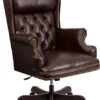 High Back Traditional Tufted Brown Leather Executive Swivel Chair With Arms - By Flash Furniture - Madison Seating