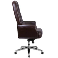 High Back Traditional Tufted Brown Leather Multifunction Executive Swivel Chair With Arms - By Flash Furniture - Madison Seating -Executive Chairs Sales High Back Traditional Tufted Brown Leather Multifunction Executive Swivel Chair with Arms by Flash Furniture 1