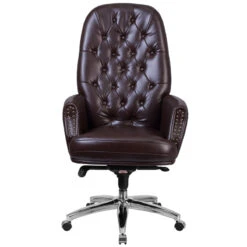 High Back Traditional Tufted Brown Leather Multifunction Executive Swivel Chair With Arms - By Flash Furniture - Madison Seating -Executive Chairs Sales High Back Traditional Tufted Brown Leather Multifunction Executive Swivel Chair with Arms by Flash Furniture 3