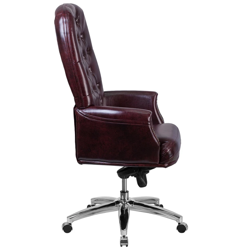High Back Traditional Tufted Burgundy Leather Multifunction Executive Swivel Chair With Arms - By Flash Furniture - Madison Seating 4 High Back Traditional Tufted Burgundy Leather Multifunction Executive Swivel Chair With Arms - By Flash Furniture - Madison Seating - Image 2