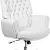 High Back Traditional Tufted White Leather Executive Swivel Chair With Arms - By Flash Furniture - Madison Seating 2 High Back Traditional Tufted White Leather Executive Swivel Chair With Arms - By Flash Furniture - Madison Seating -Executive Chairs Sales High Back Traditional Tufted White Leather Executive Swivel Chair with Arms by Flash Furniture