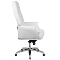 High Back Traditional Tufted White Leather Multifunction Executive Swivel Chair With Arms - By Flash Furniture - Madison Seating -Executive Chairs Sales High Back Traditional Tufted White Leather Multifunction Executive Swivel Chair with Arms by Flash Furniture 1