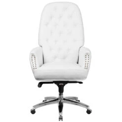 High Back Traditional Tufted White Leather Multifunction Executive Swivel Chair With Arms - By Flash Furniture - Madison Seating -Executive Chairs Sales High Back Traditional Tufted White Leather Multifunction Executive Swivel Chair with Arms by Flash Furniture 3