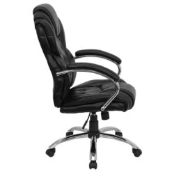 High Back Transitional Style Black Leather Executive Swivel Chair With Arms - By Flash Furniture - Madison Seating -Executive Chairs Sales High Back Transitional Style Black Leather Executive Swivel Chair with Arms by Flash Furniture 2