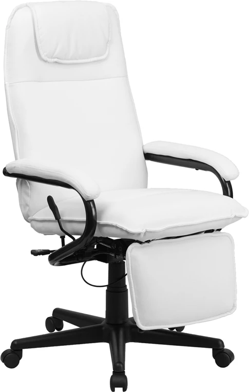High Back White Leather Executive Reclining Swivel Chair With Arms - By Flash Furniture - Madison Seating 3 High Back White Leather Executive Reclining Swivel Chair With Arms - By Flash Furniture - Madison Seating